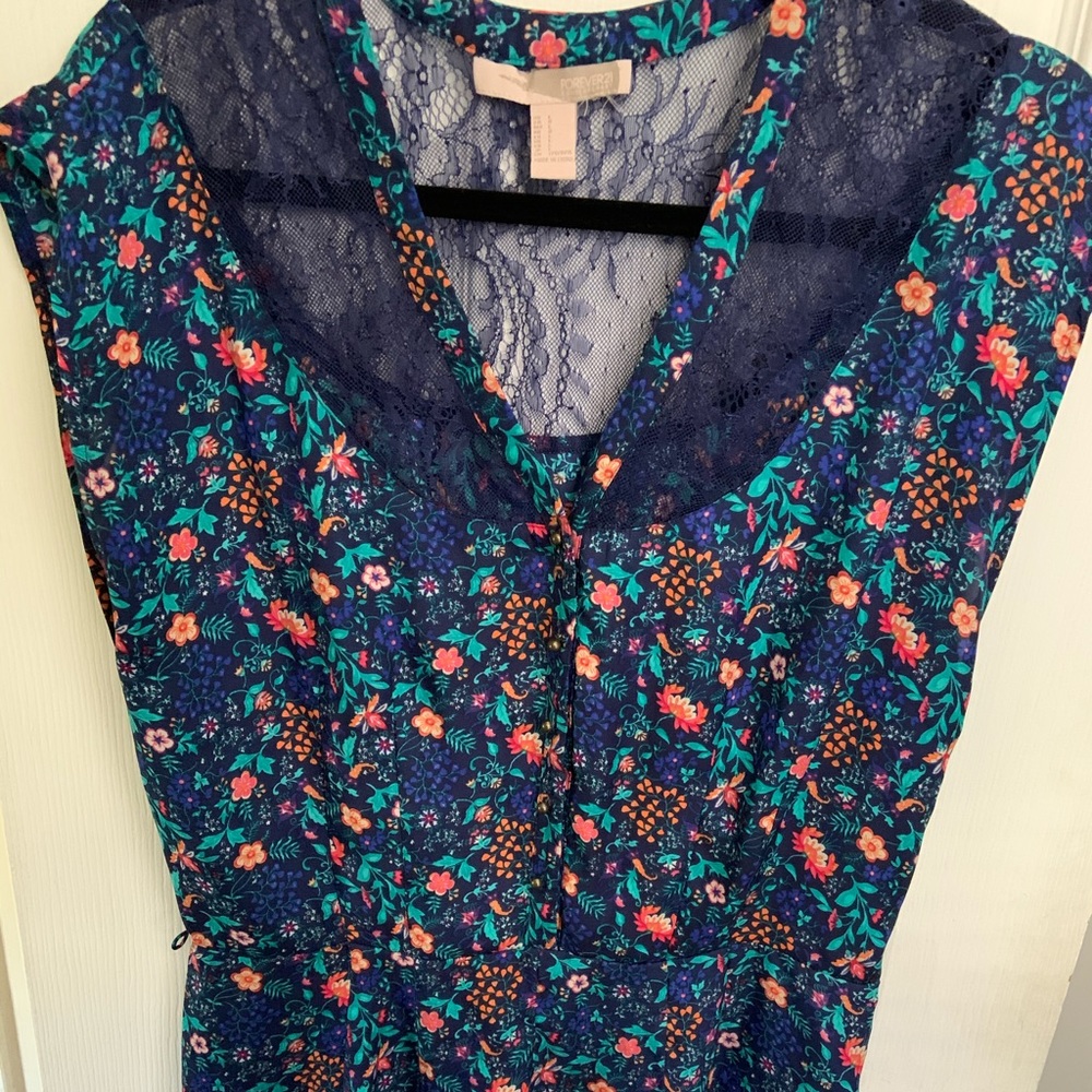 FOREVER 21 FLORAL ROMPER